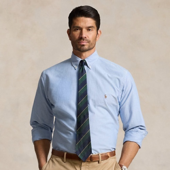 RALPH LAUREN Iconic Oxford Long Sleeve Button Down Collared Blue Men’s Size 20 - Picture 1 of 9